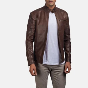 Vincent Alley Brown Leather Jacket