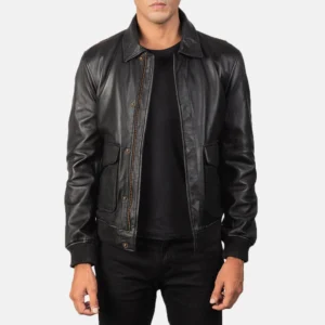 Old School Brown Leather Jacket