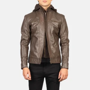Walton Black & Brown Leather Varsity Jacket