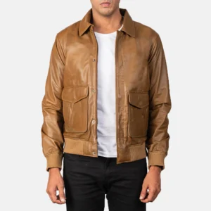 Gatsby Distressed Brown Leather Jacket