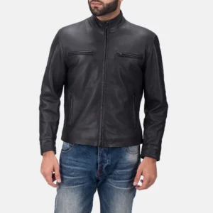 Charcoal Black Suede Biker Jacket