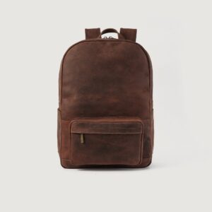 The Philos Vintage Distressed Brown Leather Backpack